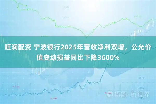 旺润配资 宁波银行2025年营收净利双增，公允价值变动损益同比下降3600%